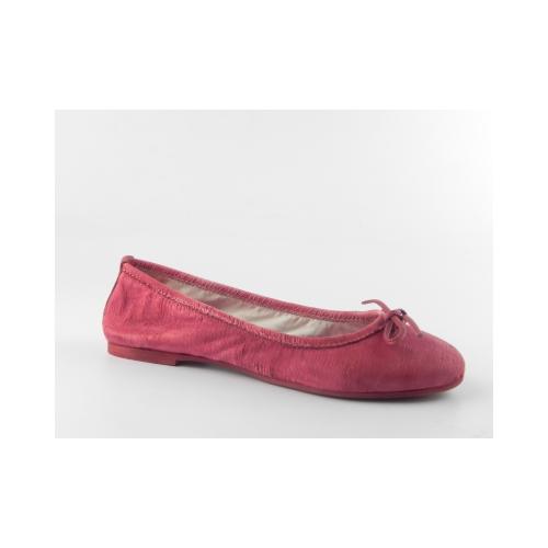 Balerini dama din piele E400 Rosso capra-intagliata
