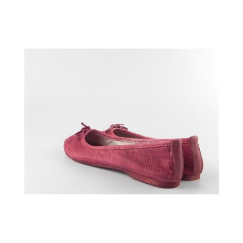 Balerini dama din piele E400 Rosso capra-intagliata