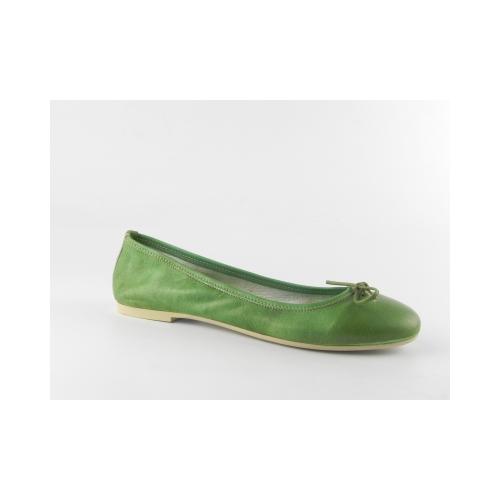 Balerini dama piele naturala E400 Verde-Tuffato
