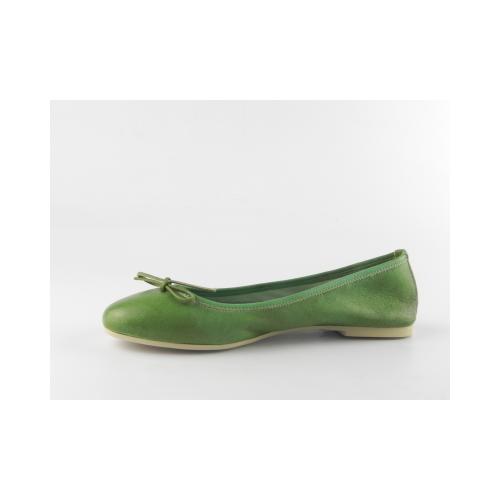 Balerini dama piele naturala E400 Verde-Tuffato