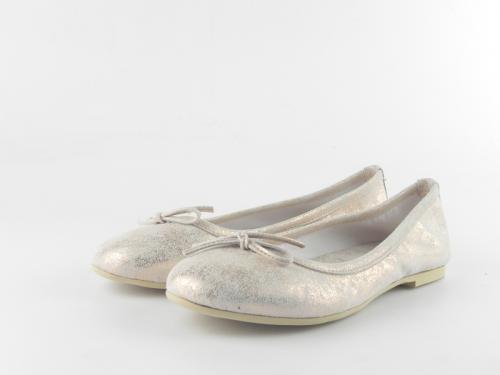 Balerini dama din piele intoarsa E400 Rosa anti lame