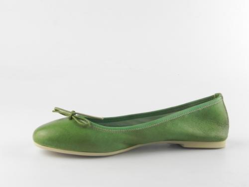 Balerini dama piele naturala E400  Verde-Tuffato