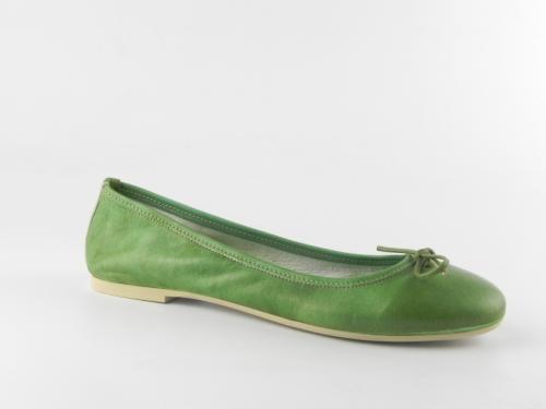 Balerini dama piele naturala E400  Verde-Tuffato