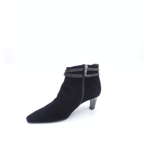 Botine dama din piele intoarsa Kamelia negru