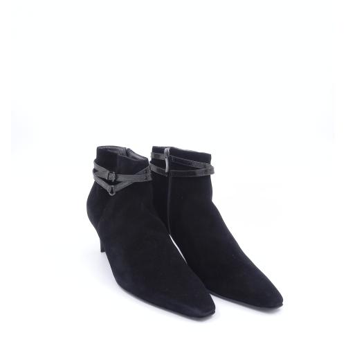 Botine dama din piele intoarsa Kamelia negru