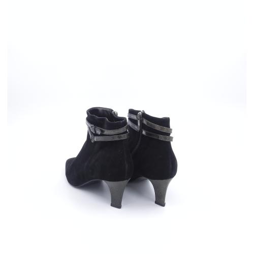 Botine dama din piele intoarsa Kamelia negru