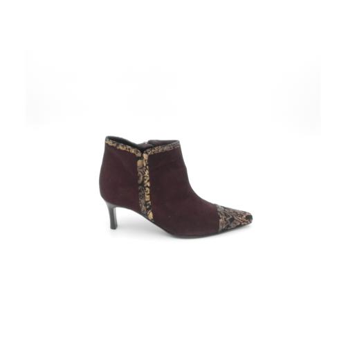 Botine dama din piele intoarsa Mireva maro