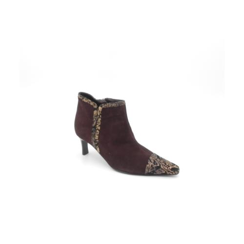 Botine dama din piele intoarsa Mireva maro