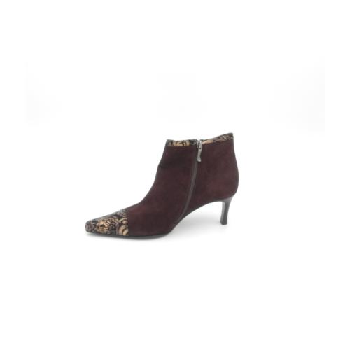 Botine dama din piele intoarsa Mireva maro