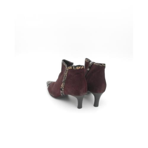 Botine dama din piele intoarsa Mireva maro