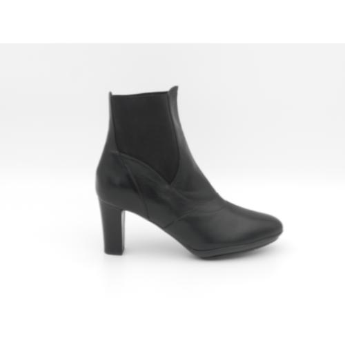 Botine dama din piele naturala Erika negru