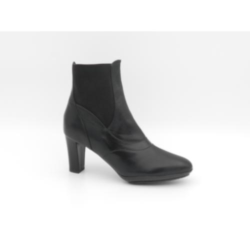 Botine dama din piele naturala Erika negru