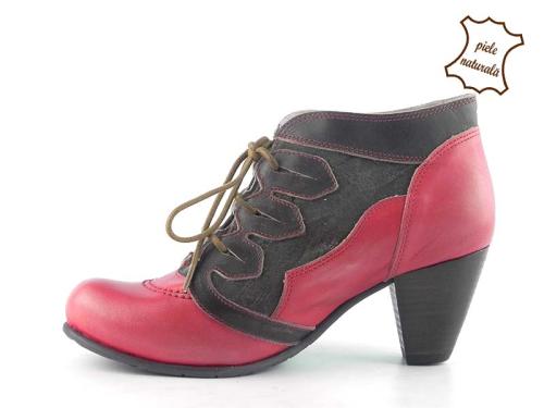 Botine dama din piele naturala Geyda PT 146 