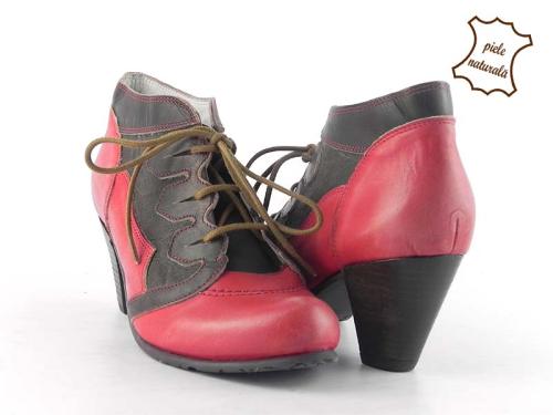Botine dama din piele naturala Geyda PT 146 