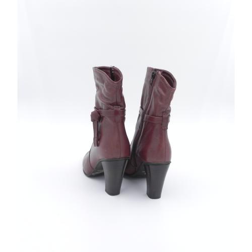 Botine dama din piele naturala Tiva maro