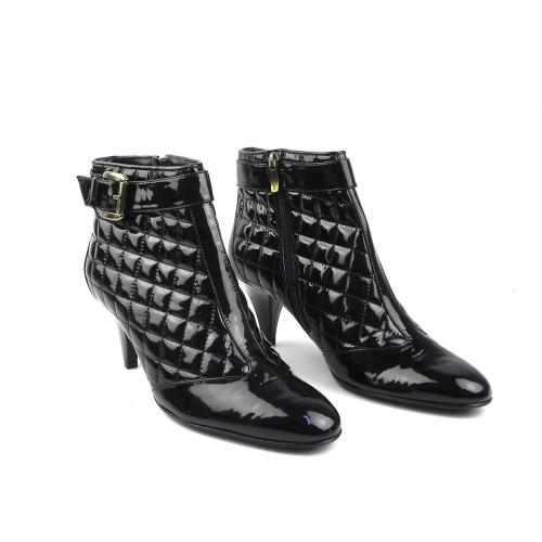 Botine dama din piele naturala negru Valle Verde 8216-019