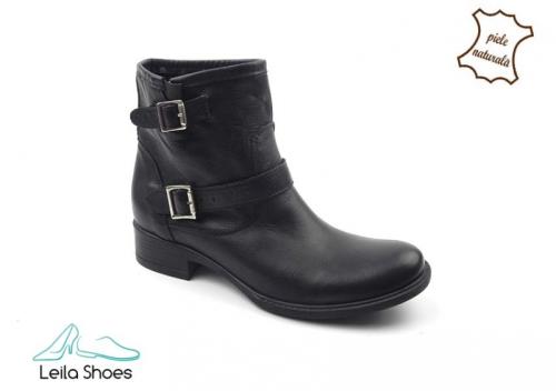 Ghete dama piele naturala negru CIT1-03