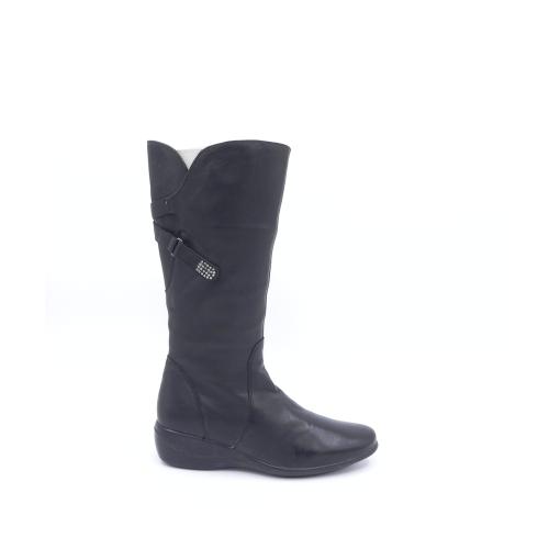 Cizme dama cu talpa ortopedica din piele naturala Karle negru