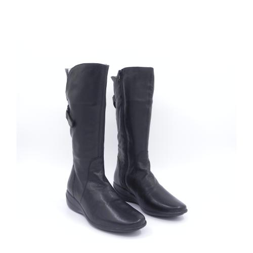 Cizme dama cu talpa ortopedica din piele naturala Karle negru