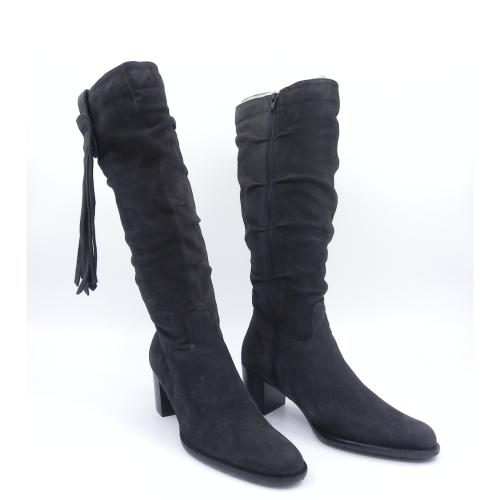 Cizme dama din piele intoarsa naturala Samia gri