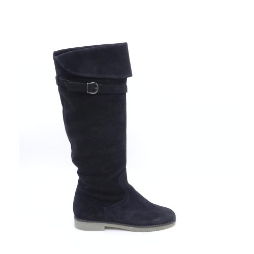 Cizme dama din piele intoarsa naturala Sico negru