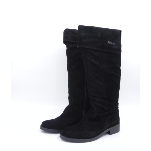 Cizme dama din piele intoarsa naturala Stary negru