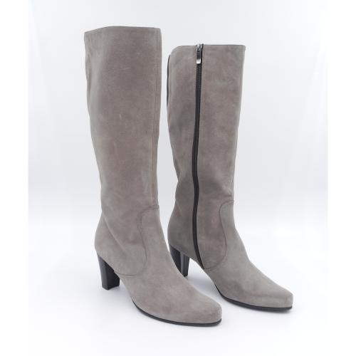 Cizme dama din piele naturala intoarsa Alvi taupe