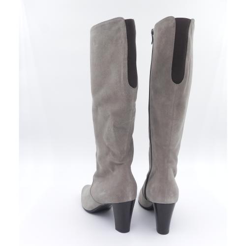 Cizme dama din piele naturala intoarsa Alvi taupe