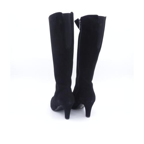 Cizme dama din piele naturala intoarsa Elara negru