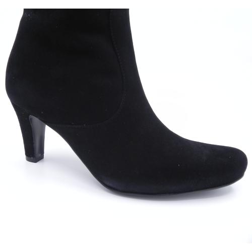 Cizme dama din piele naturala intoarsa Elara negru