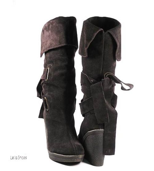 Cizme dama din piele velur 1706-004