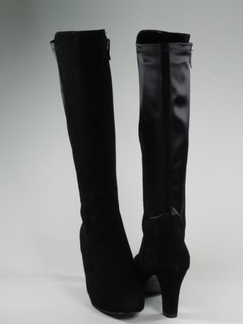 Cizme dama din piele velur cu lycra 8270-006