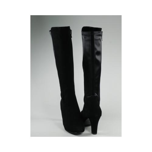 Cizme dama din piele velur cu lycra 8270-006