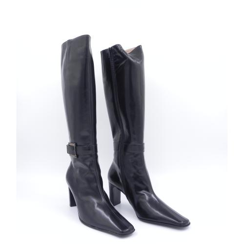 Cizme dama elegante din piele naturala Canta negru