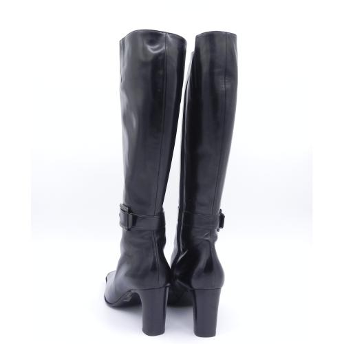 Cizme dama elegante din piele naturala Canta negru