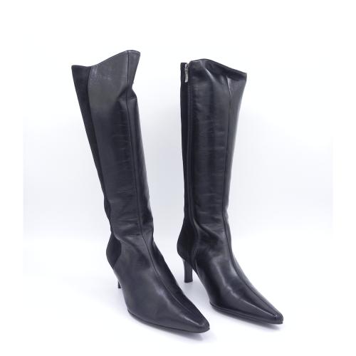 Cizme dama elegante din piele naturala Kaelya negru