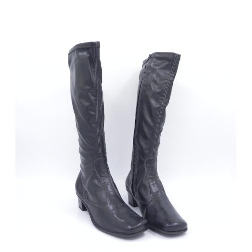 Cizme dama lungi din piele naturala Stilete negru