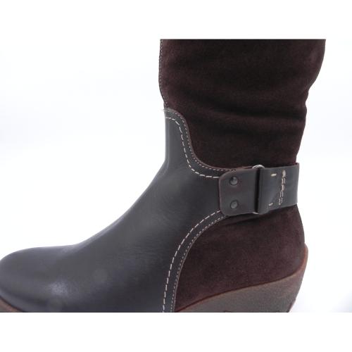 Cizme dama maro din piele intoarsa naturala Torino