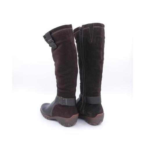 Cizme dama maro din piele intoarsa naturala Torino