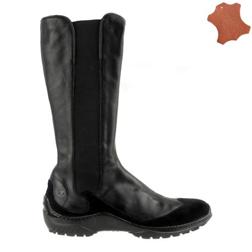 Cizme dama negre din piele naturala Cygna