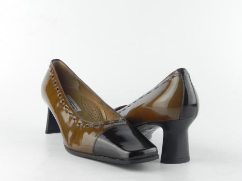 Pantofi din piele naturala lacuita Valleverde 6960-360