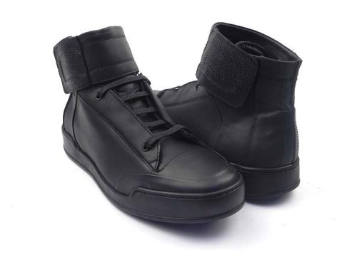 Ghete negre piele naturala barbati Brock