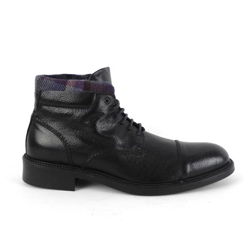 Ghete negre piele naturala  Franco DAVG003NB