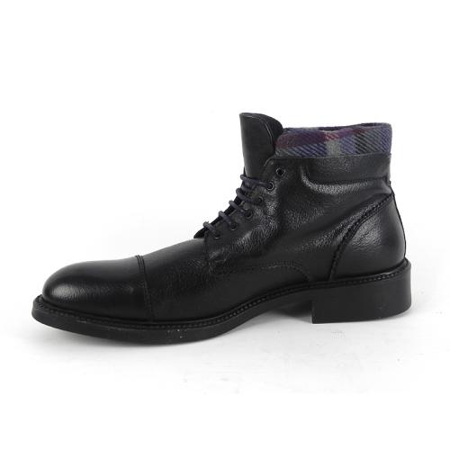 Ghete negre piele naturala  Franco DAVG003NB