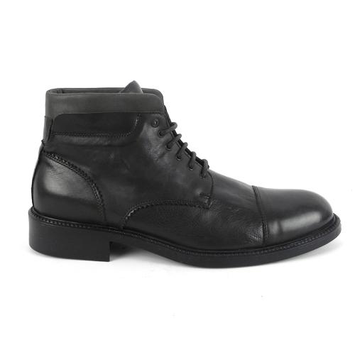 Ghete negre piele naturala Franco DAVG009N