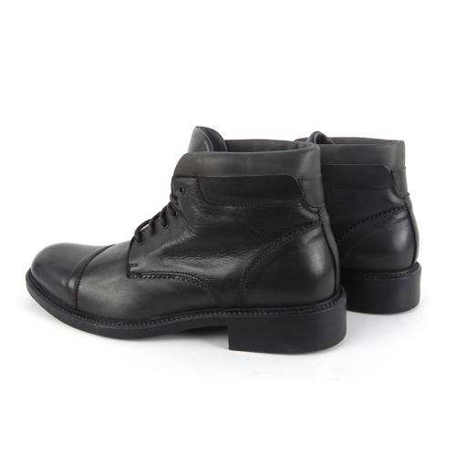 Ghete negre piele naturala Franco DAVG009N