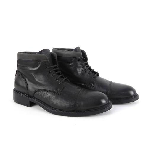 Ghete negre piele naturala Franco DAVG009N