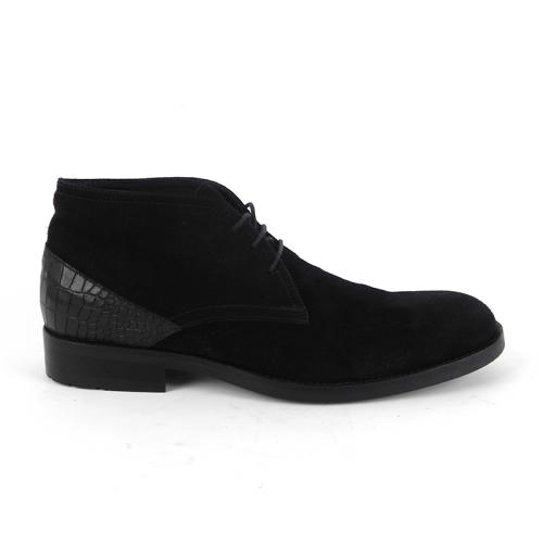 Ghete negre piele intoarsa  DAV1VN