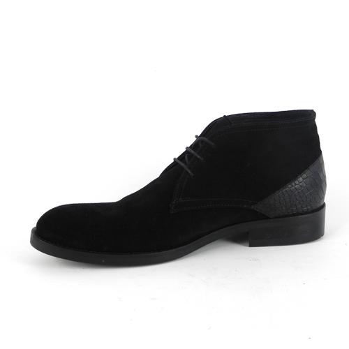 Ghete negre piele intoarsa  DAV1VN
