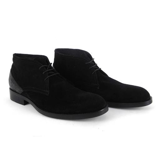 Ghete negre piele intoarsa  DAV1VN